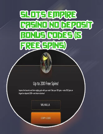 No deposit bonus codes for slots empire